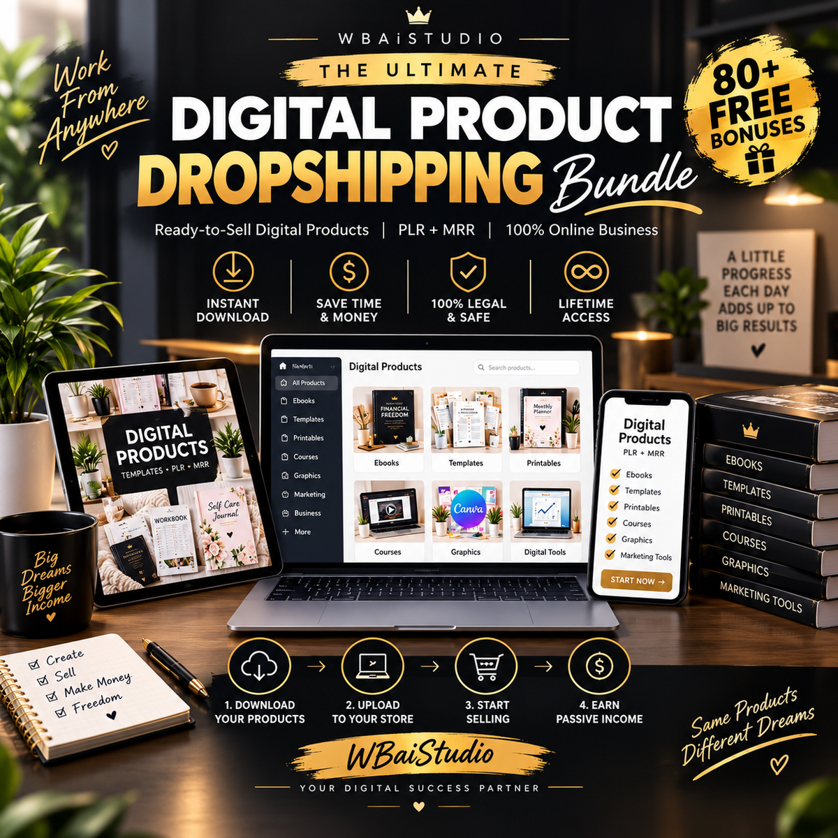 20000+ Canva PLR Templates Bundle | Editable Planners, Journals and Trackers